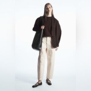 COS Tapered High rise jeans- ankle length-size 24- off white